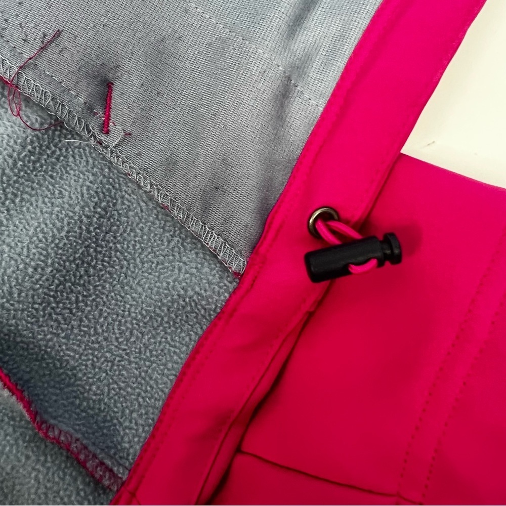 Columbia Women’s Front Zip Lined Jacket Sz Large Hot Pink Color Flaw/Pilling - Picture 7 of 14
